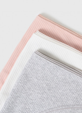 Классические трусы-брифы в рубчик, 3 шт.