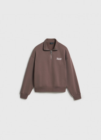 Толстовка с воротником-стойкой на молнии