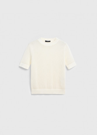 Ажурный джемпер с коротким рукавом