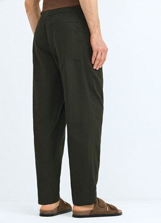 Брюки изо льна и хлопка