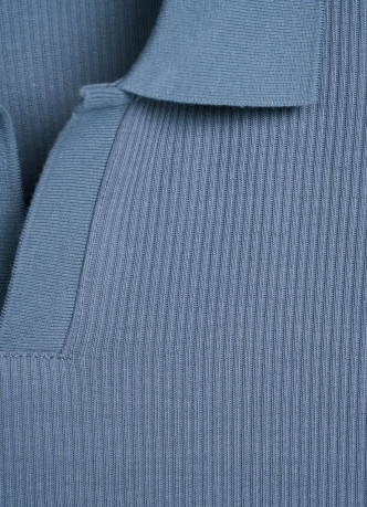 Поло из текстурной хлопковой ткани