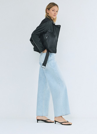 Ультраширокие джинсы с высокой посадкой