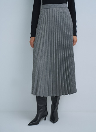 Плиссированная юбка миди
