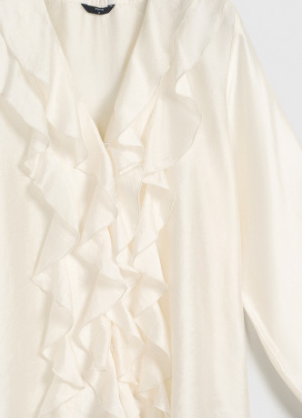 Блузка из лиоцелла с рюшами