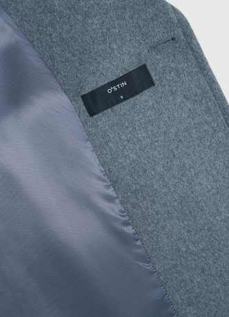 Длинное двубортное пальто из шерсти