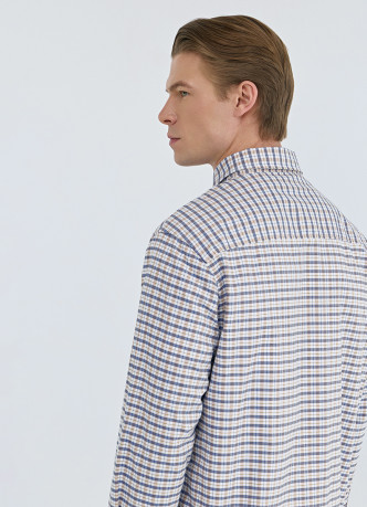 Рубашка в клетку из хлопка оксфорд