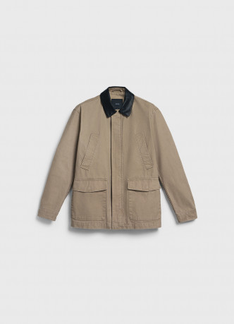 Куртка с контрастным воротником