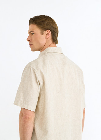 Рубашка изо льна и хлопка