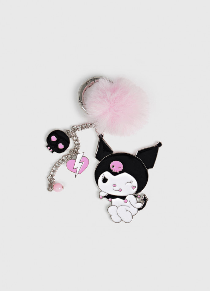 Брелок Kuromi с помпоном для девочек