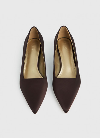 Сатиновые туфли-лодочки