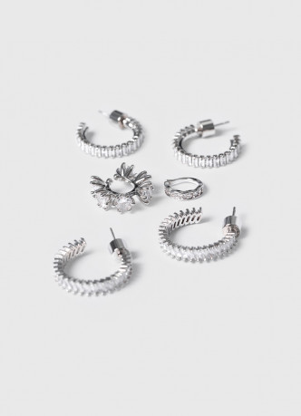 Серьги и каффы, 3 пары