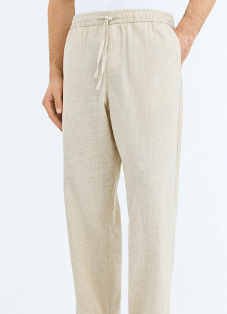 Брюки изо льна и хлопка
