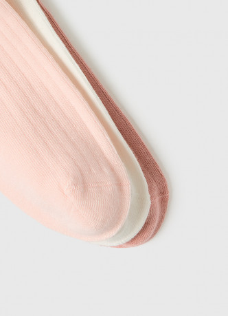 Высокие носки в рубчик для девочек, 3 пары