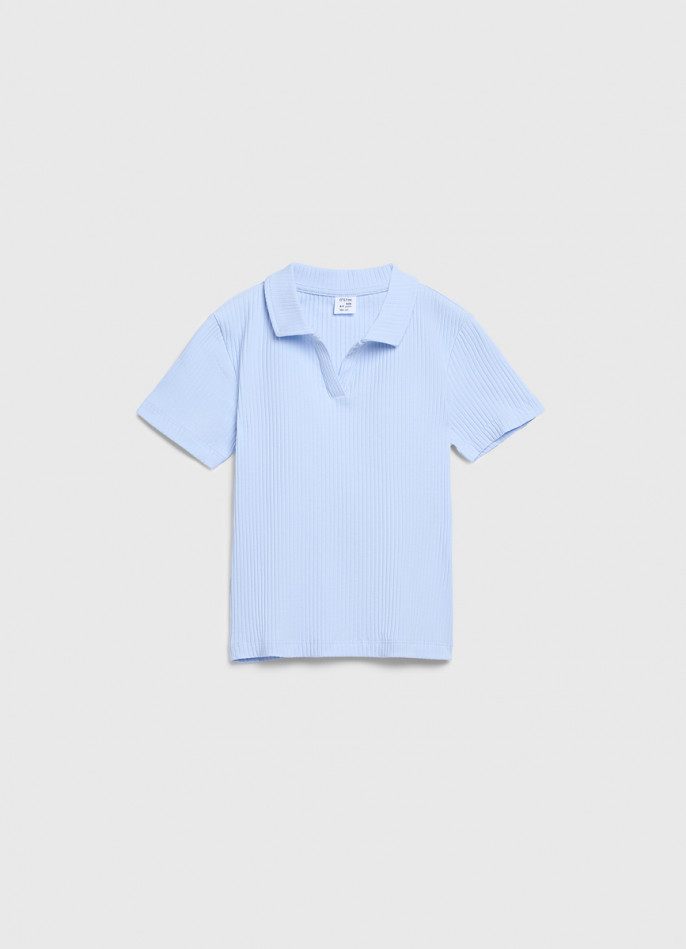 Поло в рубчик для девочек