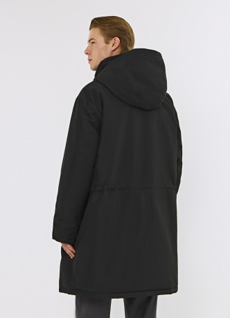 Удлинённая куртка с капюшоном