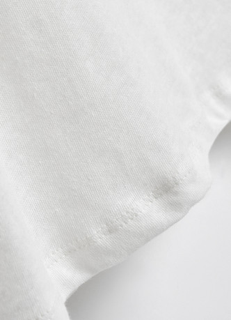 Футболка с круглым вырезом изо льна и хлопка