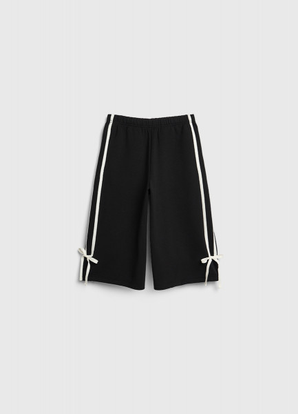 

Шорты с контрастными бантами для девочек, Черный