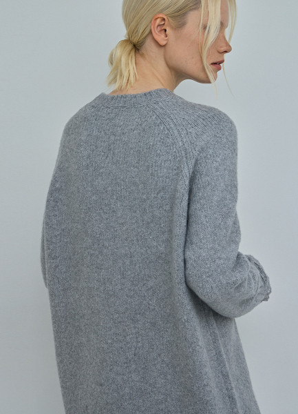 Вязаное платье-свитер с рваным дизайном 32001740299 Серый, размер 42,46,50,48,44, фото 7