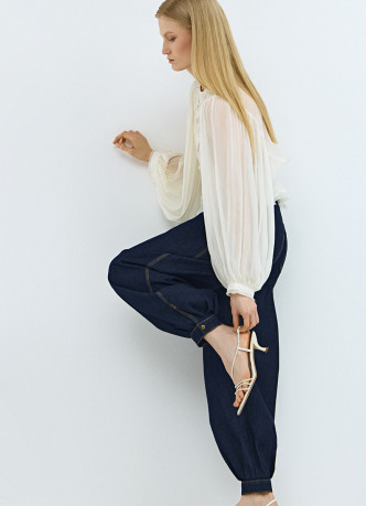 Джинсы алладины на высокой посадке