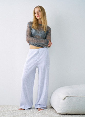 Пижамные брюки из ажурного трикотажа