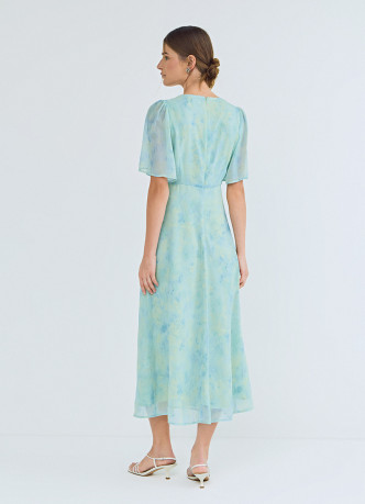 Принтованное платье из шифона