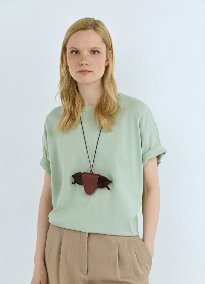 Хлопковая футболка свободного кроя