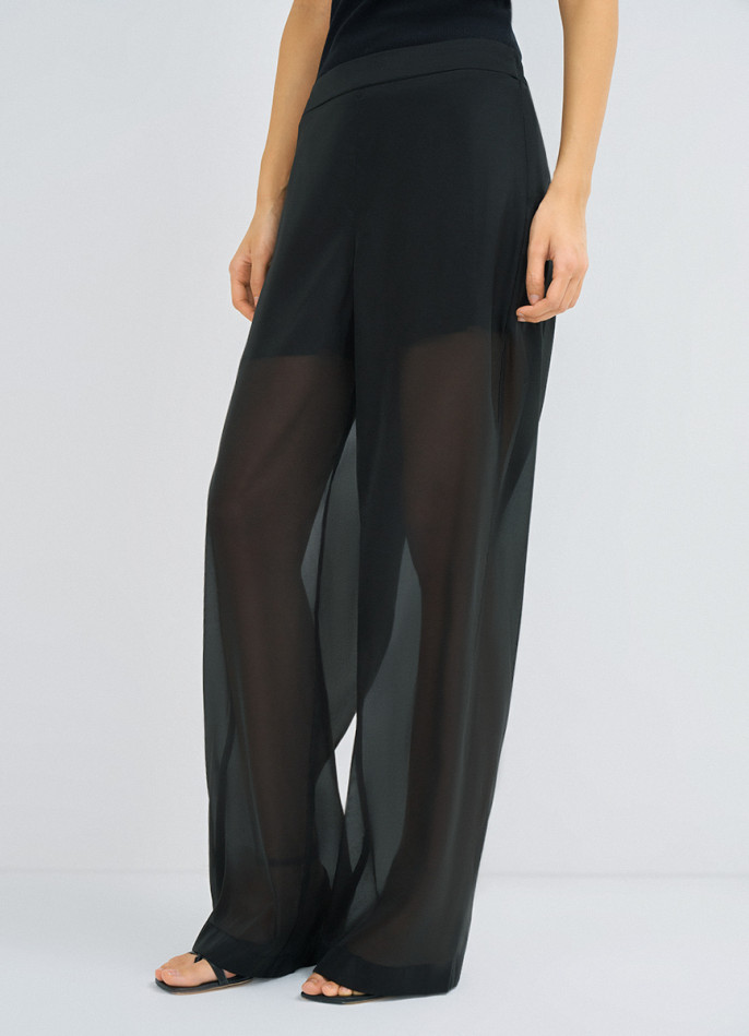 Полупрозрачные брюки из органзы