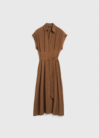 Приталенное платье-рубашка с ремнем