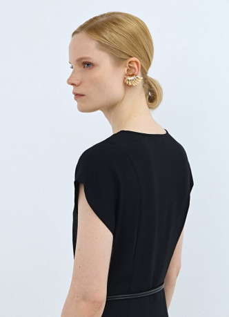 Платье миди с ремнем