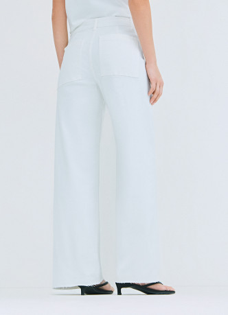 Укороченные джинсы Wide leg с высокой посадкой