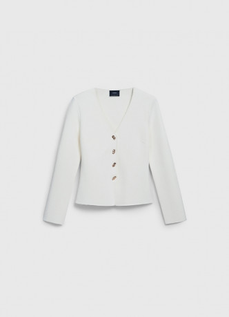 Кардиган на пуговицах с V-вырезом