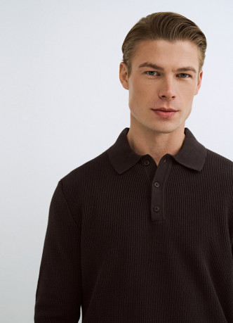 Текстурное вязаное поло