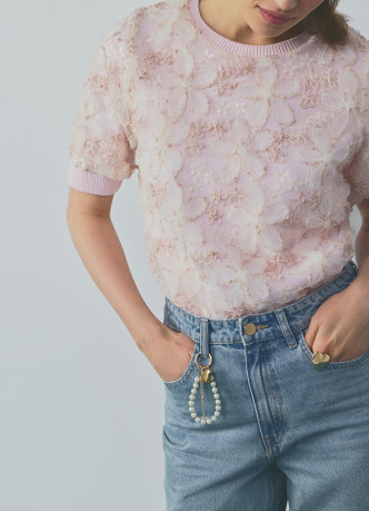 Прямые джинсы с брелоком