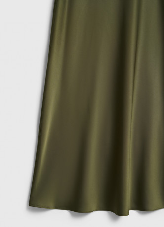 Юбка А-силуэта из сатина
