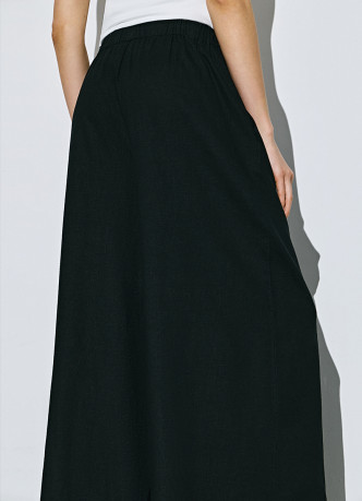 Широкие льняные брюки