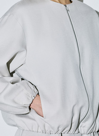 Льняной бомбер на молнии