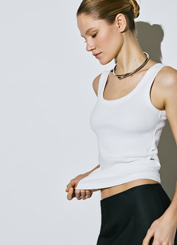 Базовая майка в рубчик