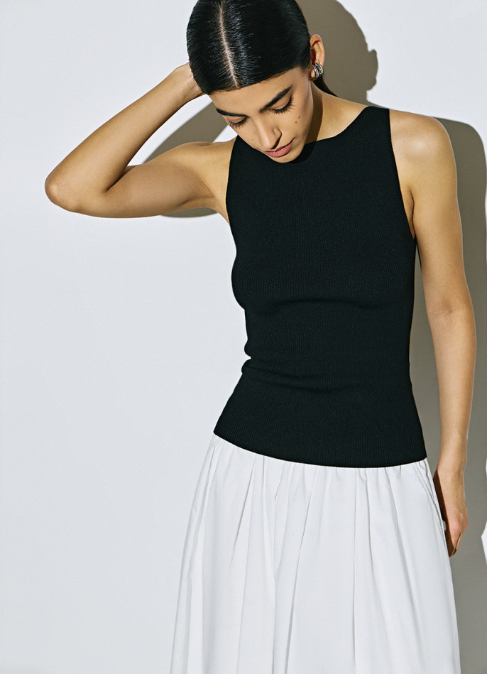 Майка в рубчик