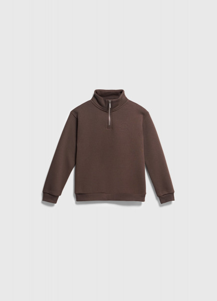Свитшот с воротником-стойкой на молнии для мальчиков Коричневый 1799₽