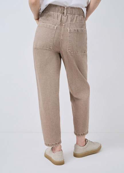 Свободные брюки с эластичным поясом, Бежевый O`Stin LP6652O02-T3 - фото 3