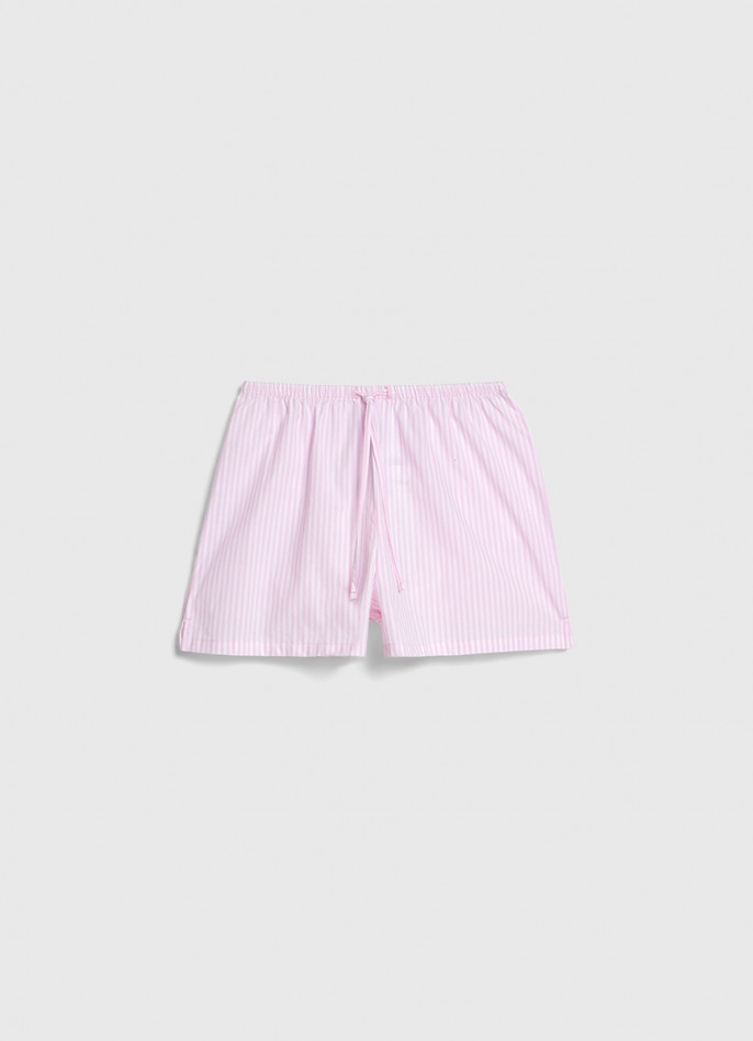 Шорты пижамные из поплина в полоску для девочек