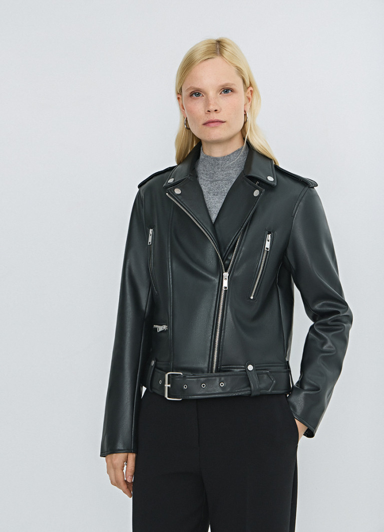 koju Куртка-косуха из искусственной кожи (LJ685ZO02-99) купить за 2999