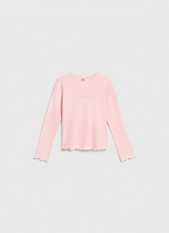 Лонгслив в рубчик для девочек