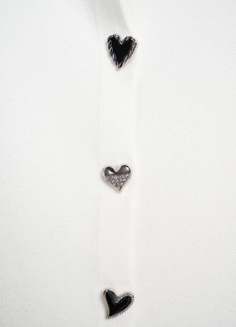 Вязаный кардиган с фигурными пуговицами