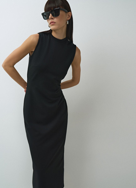 Трикотажное платье без рукавов, Черный O`Stin LR1671O02-99 - фото 1
