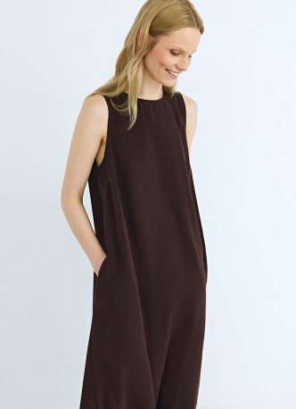 Платье макси из купры