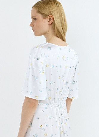 Платье миди с принтом