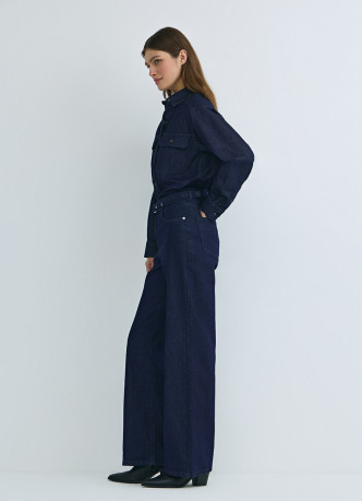 Широкие джинсы Wide leg с ремнём