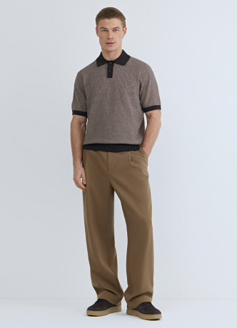 Поло из текстурной ткани