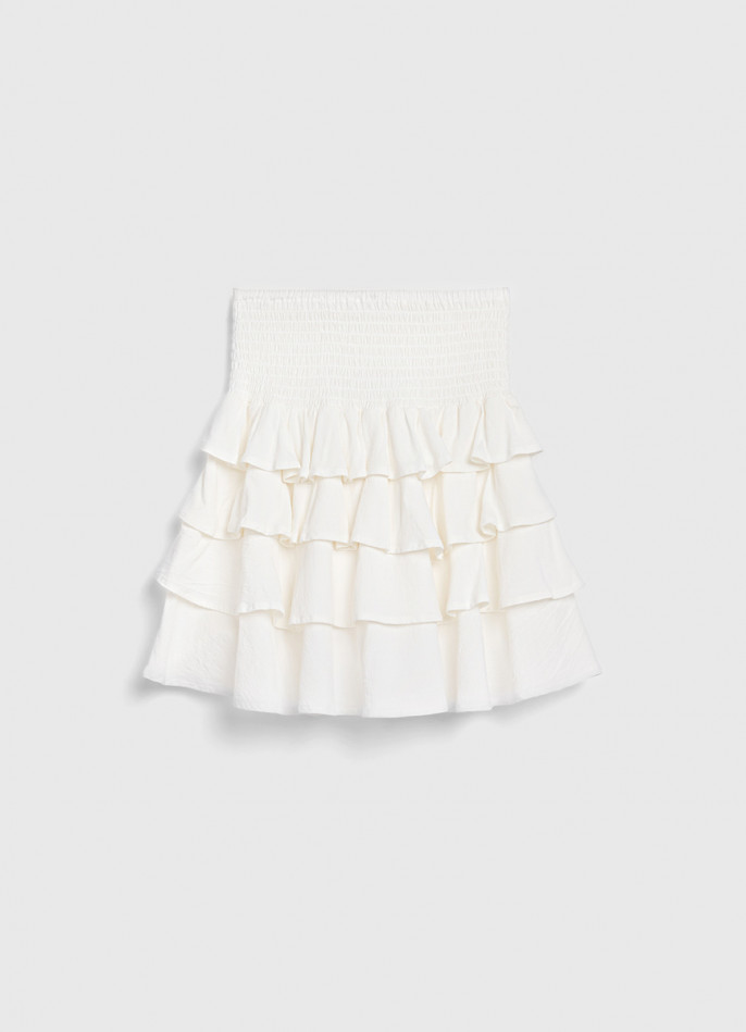 Юбка из ткани с жатым эффектом для девочек
